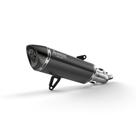 Schwarzer Akrapovič Slip-on-Schalldämpfer für den XMAX 300