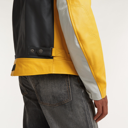 Sport Heritage Fahrerjacke aus Leder für Herren