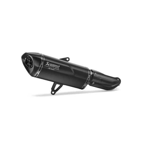 Schwarzer Akrapovič Slip-on-Schalldämpfer für den XMAX 300