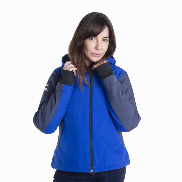 Paddock Blue Damen Softshell Motorradjacke