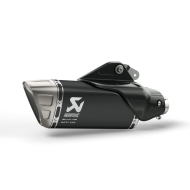 Schwarzer Akrapovič Slip-on Auspuff für die MT-10